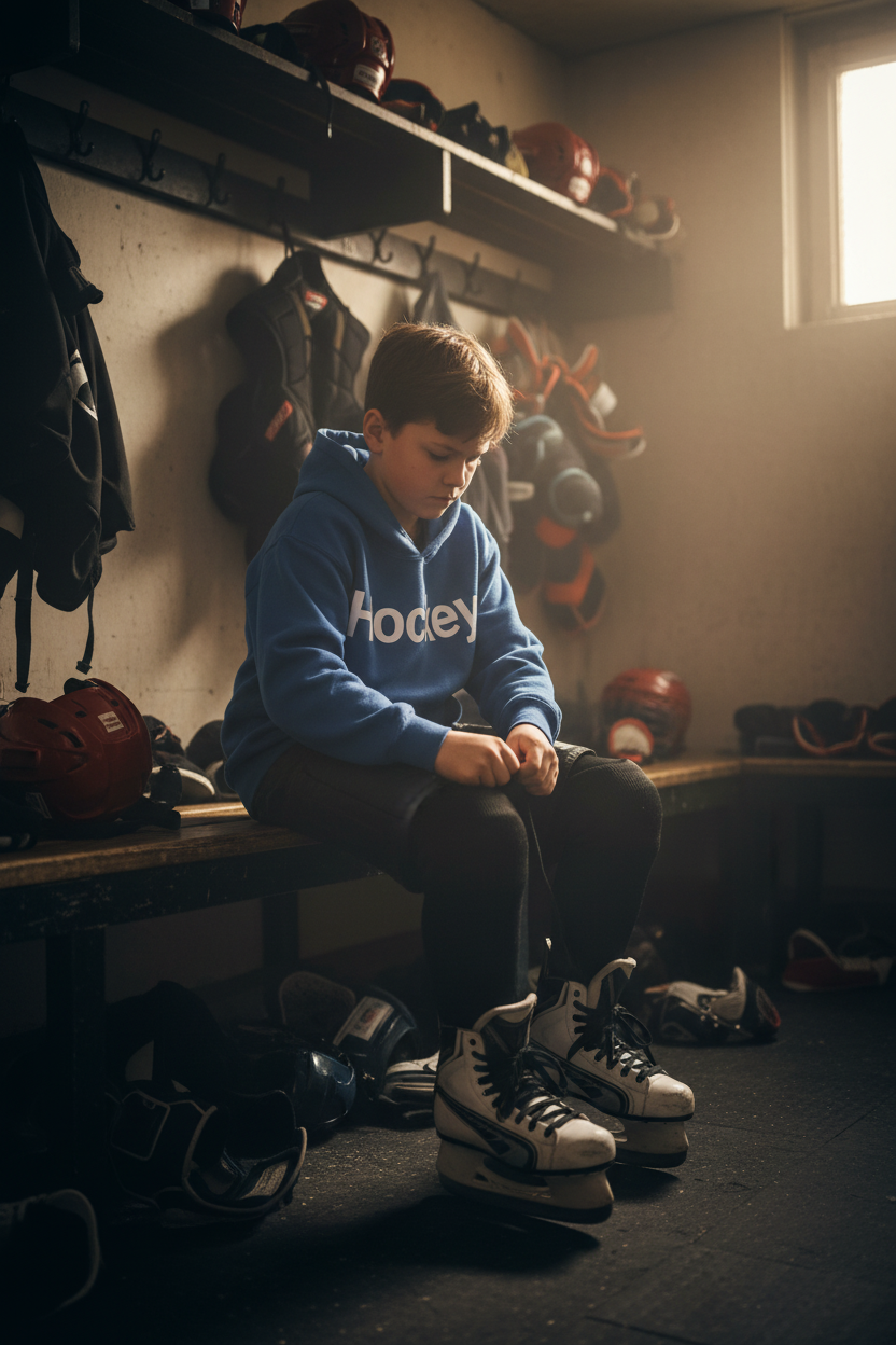 Hockey. Youth Hoodie Royal