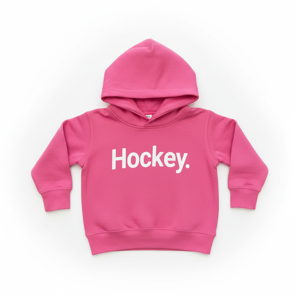 Hockey. Toddler Hoodie Raspberry