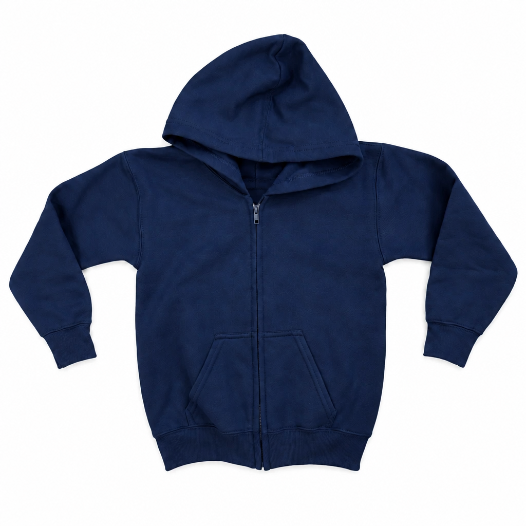 Hockey. Youth Zip Up Hoodie Navy