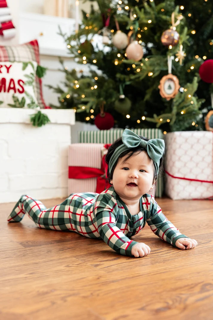 Kyte Baby Holiday Plaid Zippered Footie