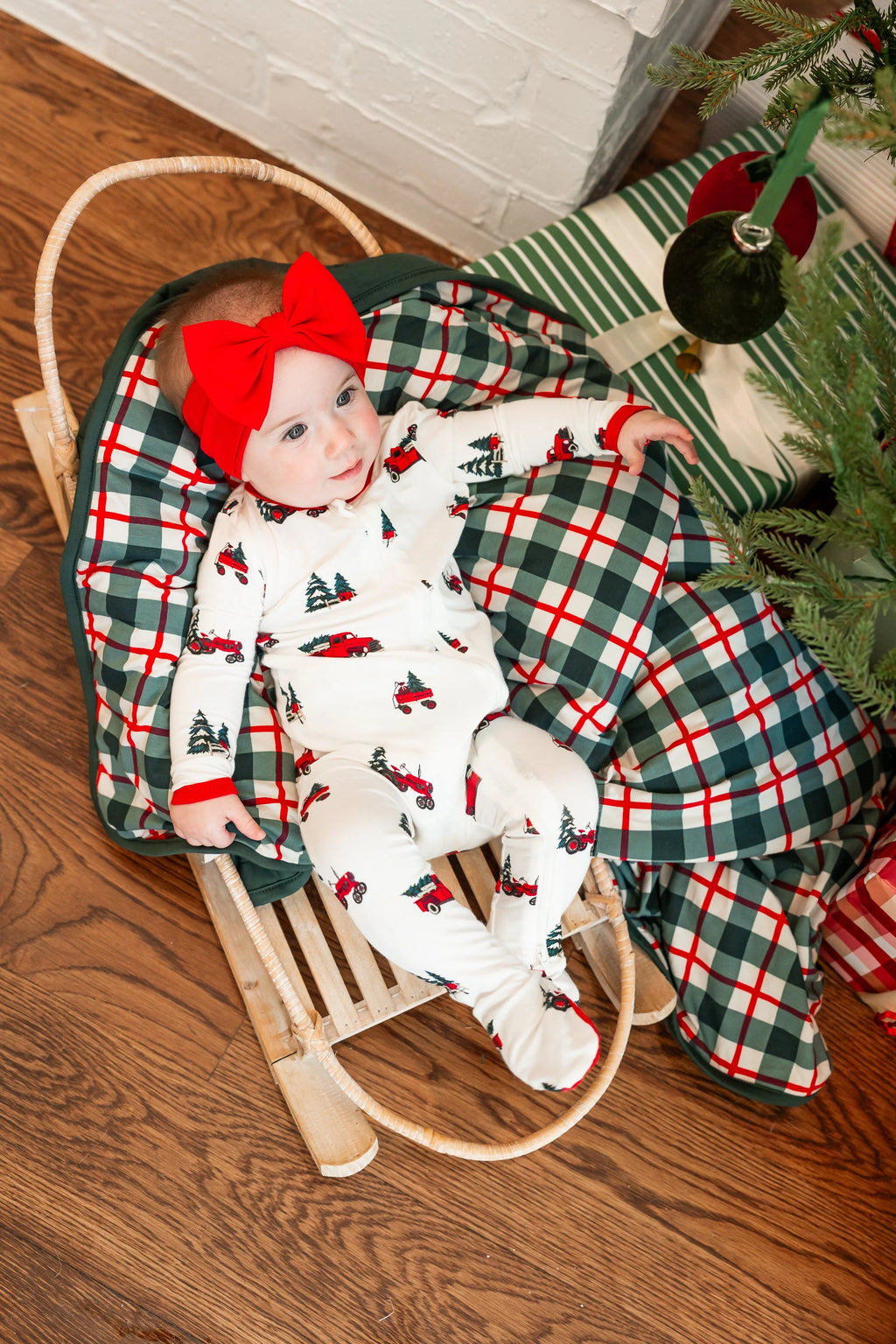 Kyte Baby Holiday Tree Farm Zippered Footie