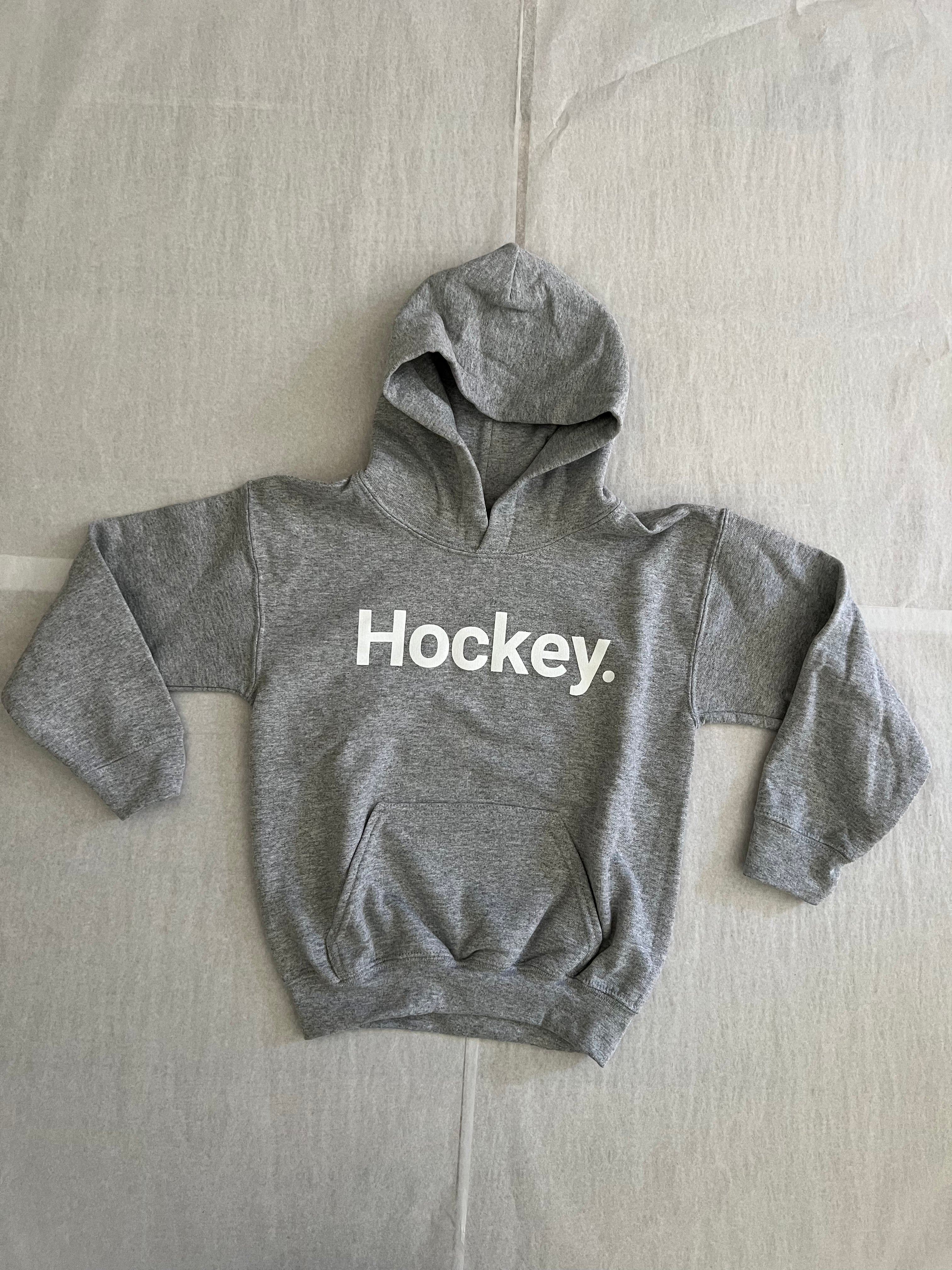 Hockey. Toddler Hoodie Grey