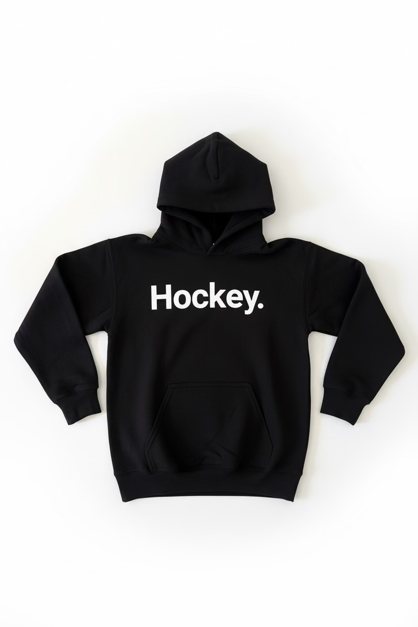 Hockey. Youth Hoodie Black