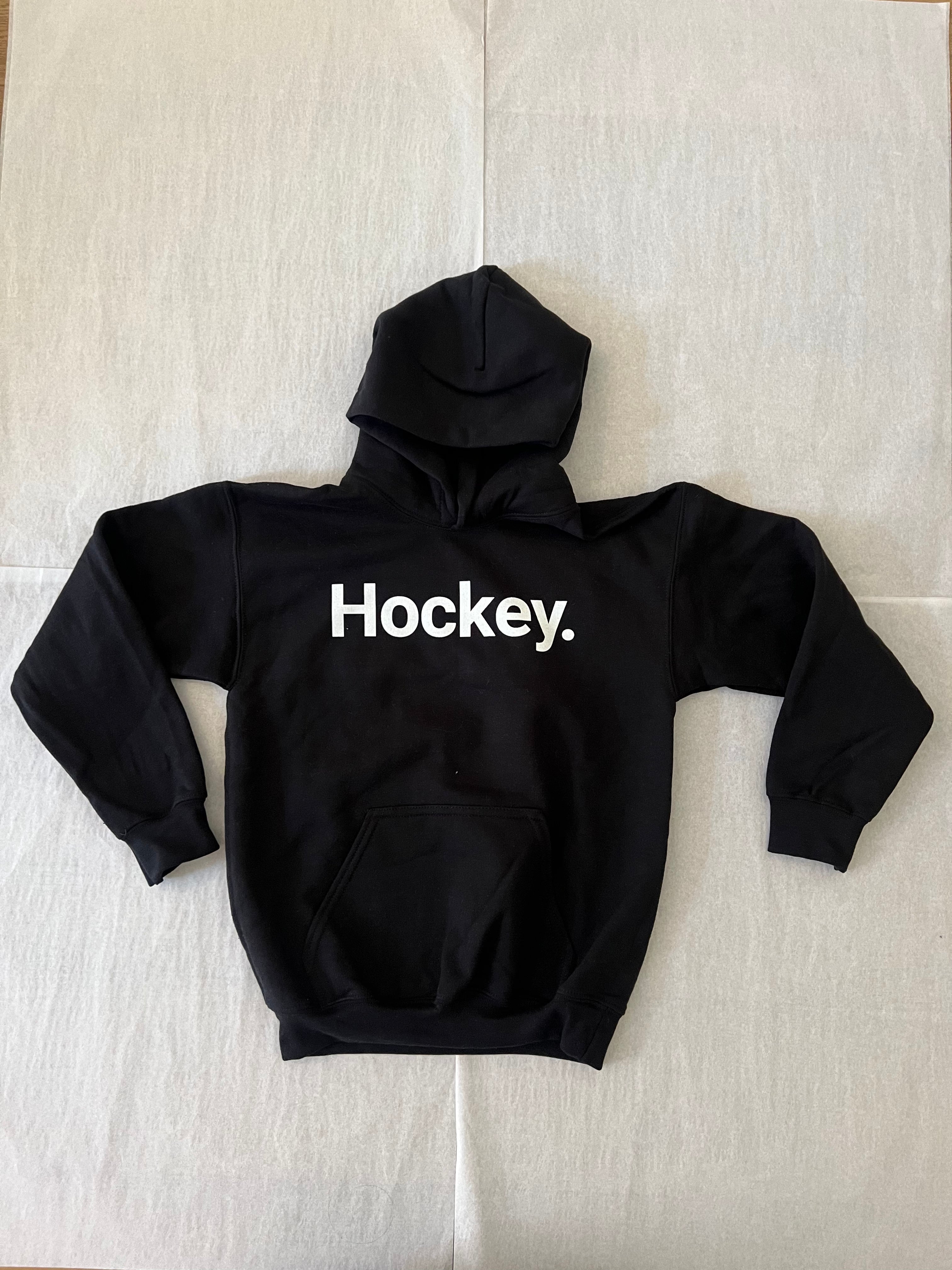 Hockey. Adult Hoodie Black