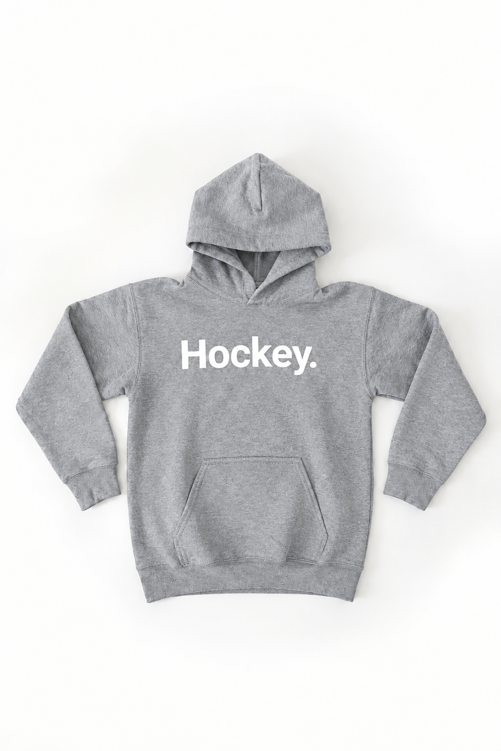 Hockey. Adult Hoodie Grey