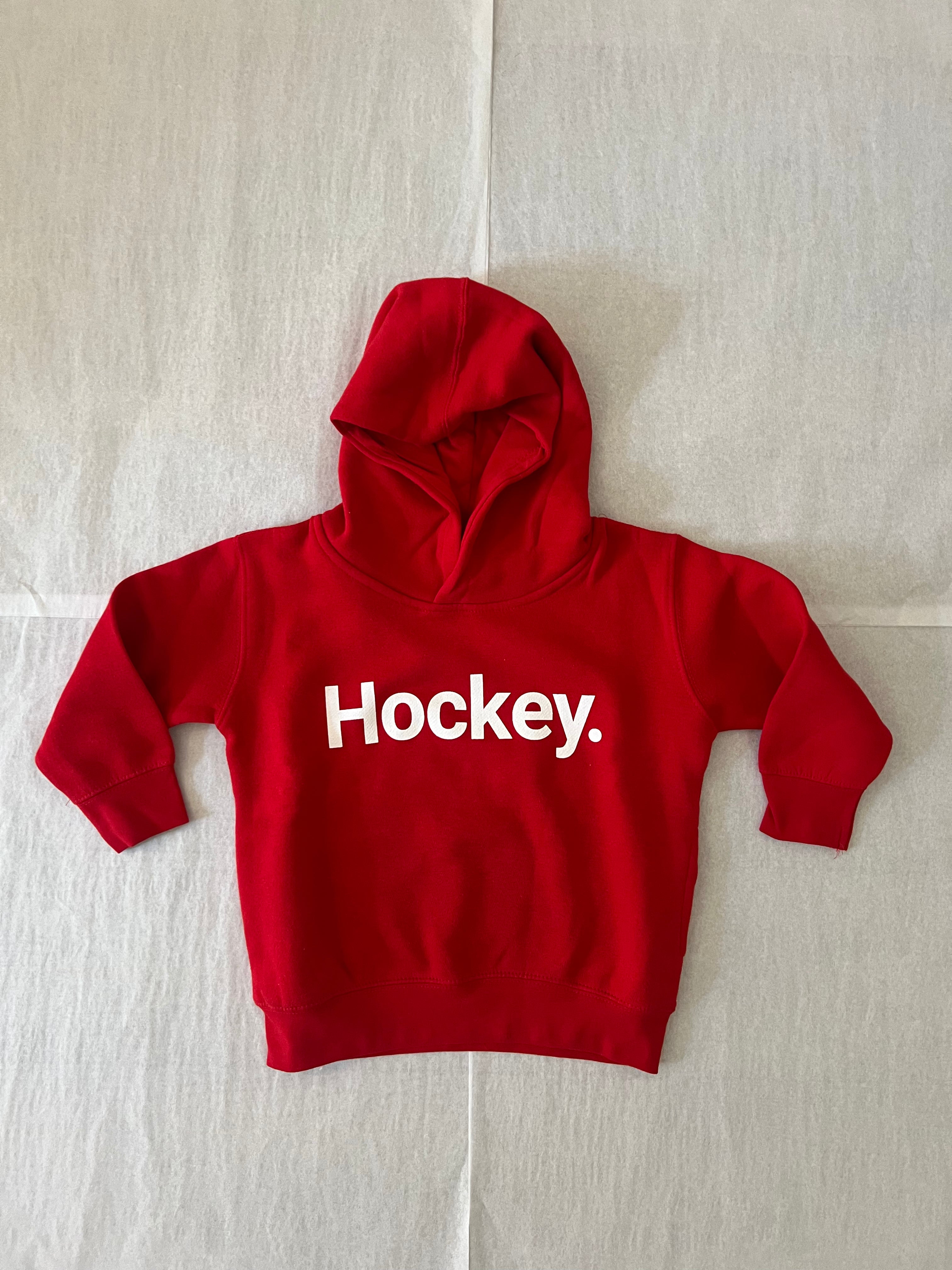 Hockey. Toddler Hoodie Red