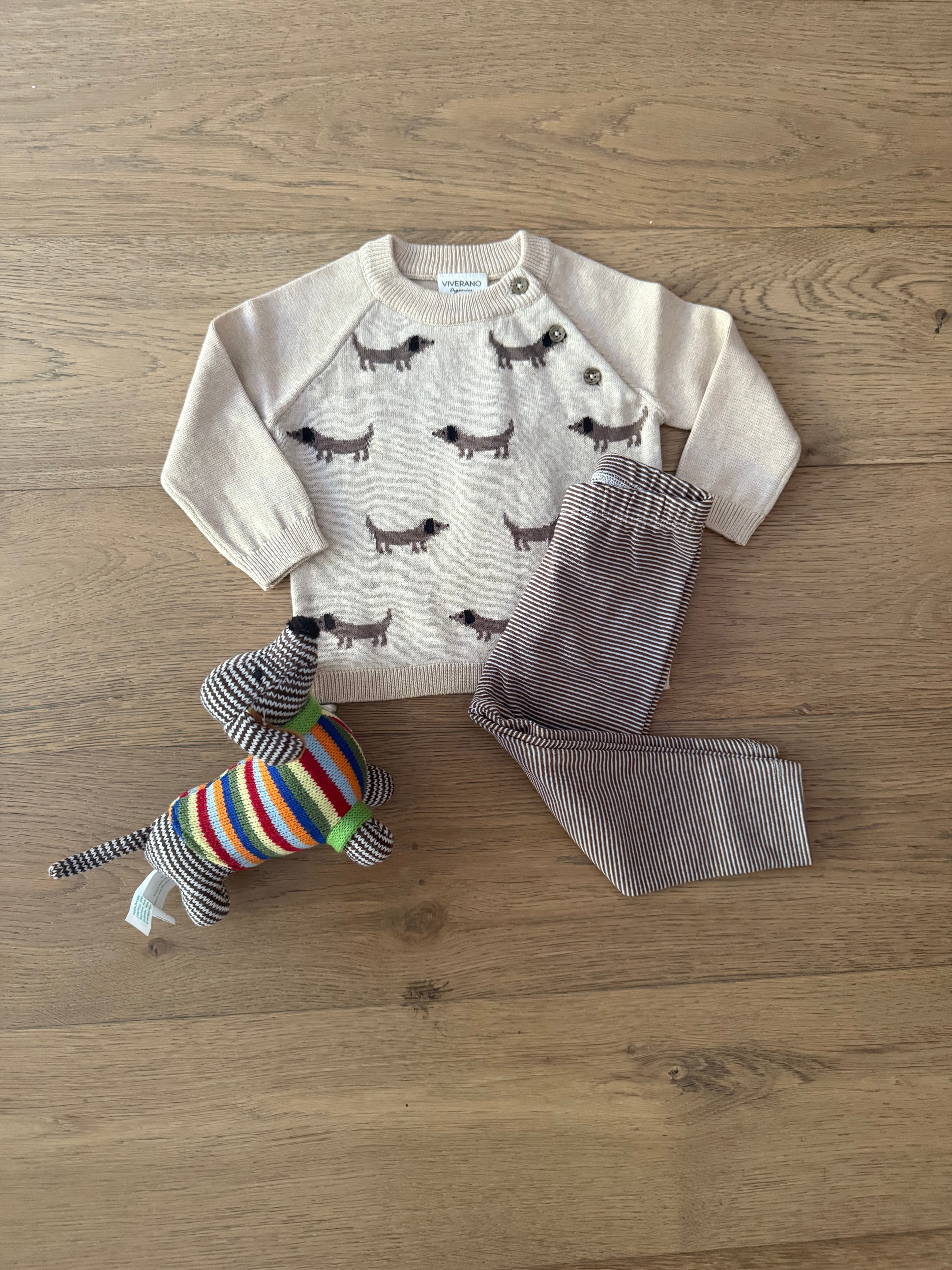 Dachshund Organic Knit Gift Set
