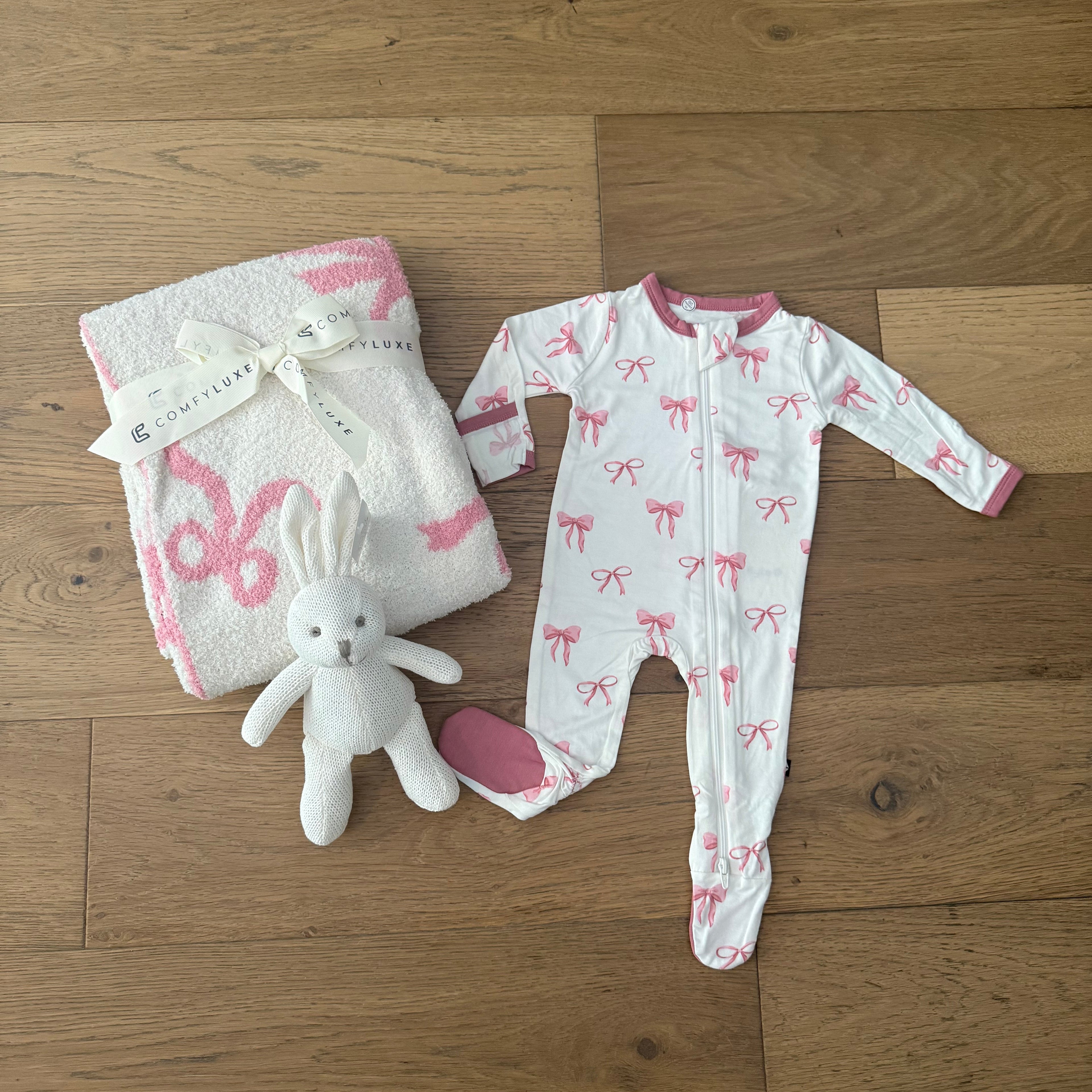 Pretty in Pink Gift Set: Bunny Rattle