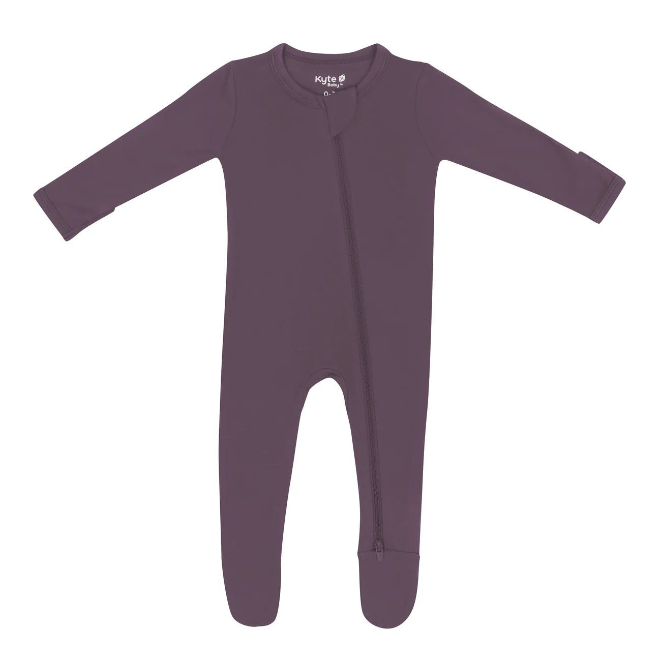 Currant Zippered Footie Pajama
