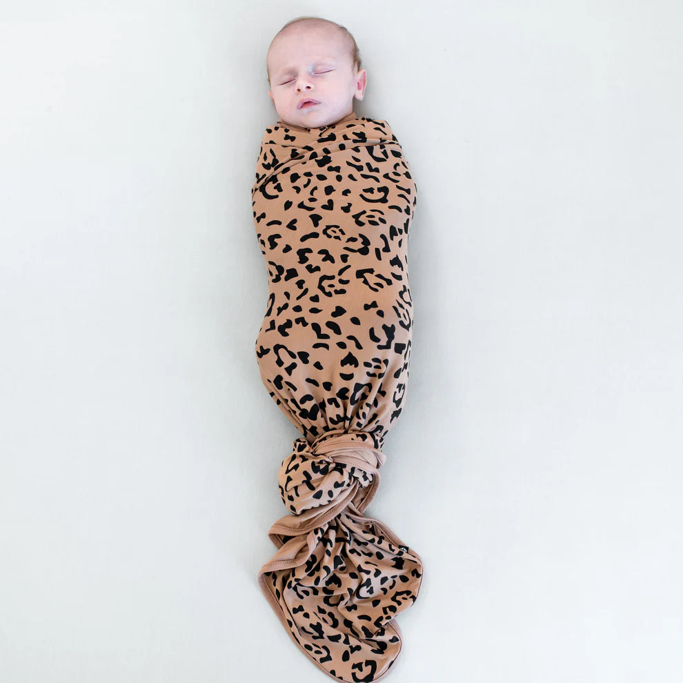 Leopard Latte Swaddle Blanket