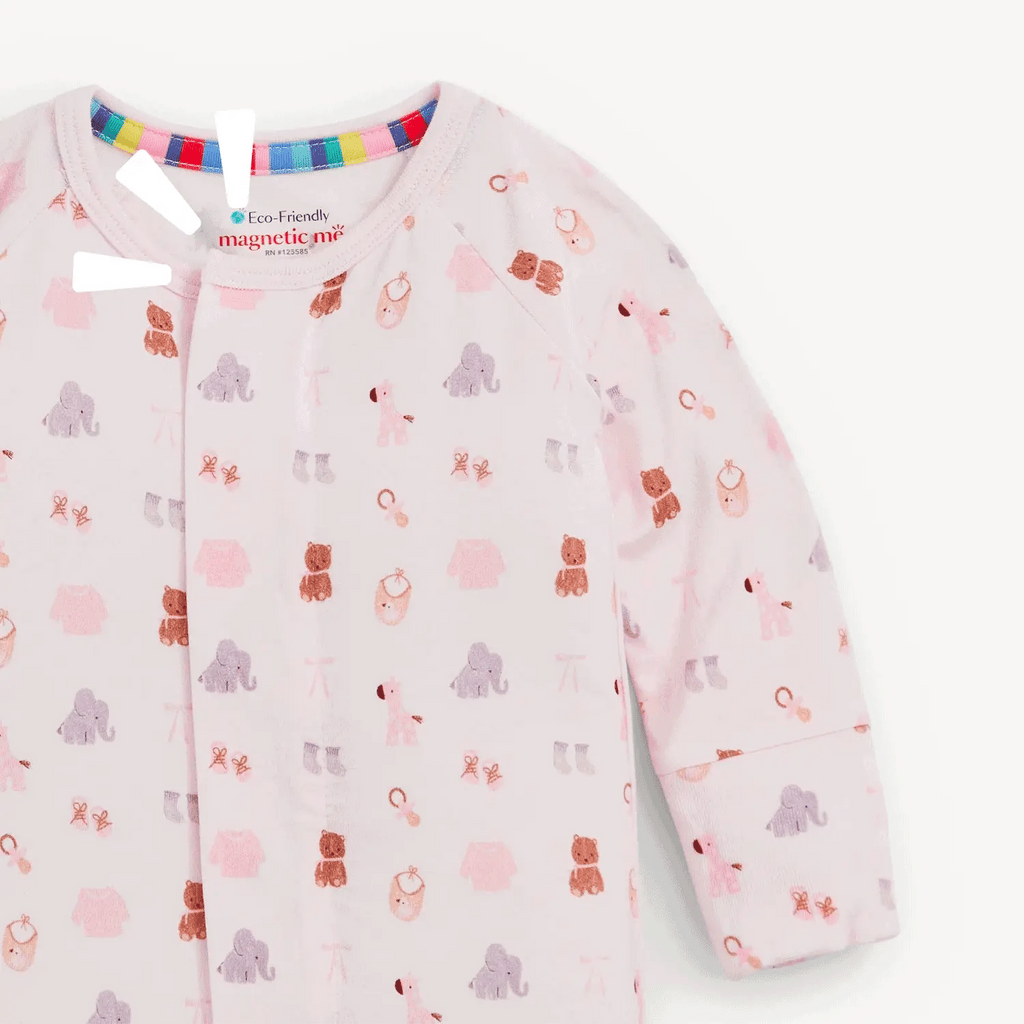 Magnetic Me Nursery Nostalgia Pink Footie
