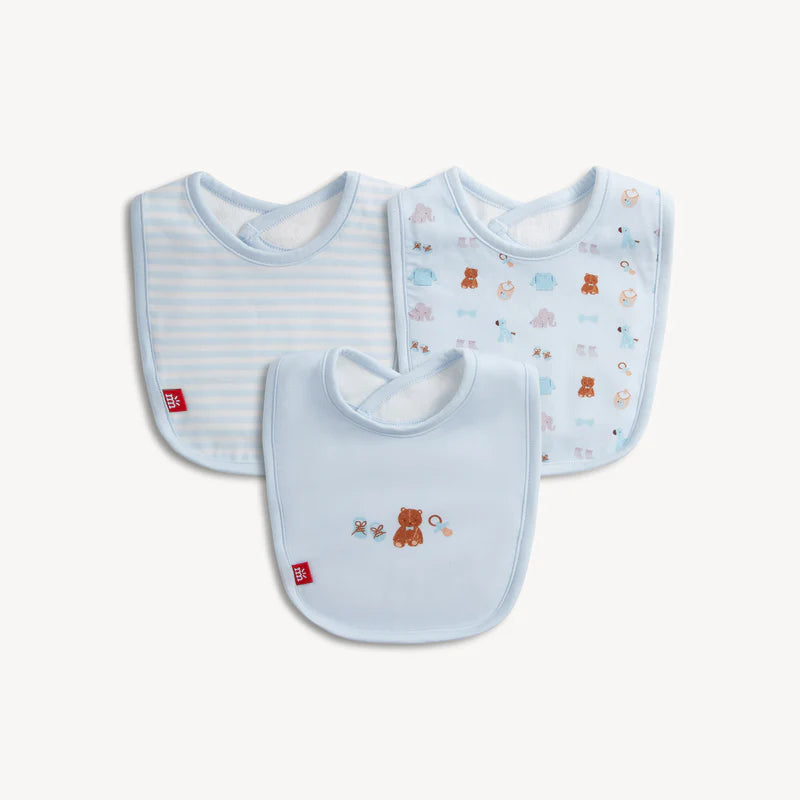 Magnetic Me 3 Bib Pack Nursery Nostalgia Blue