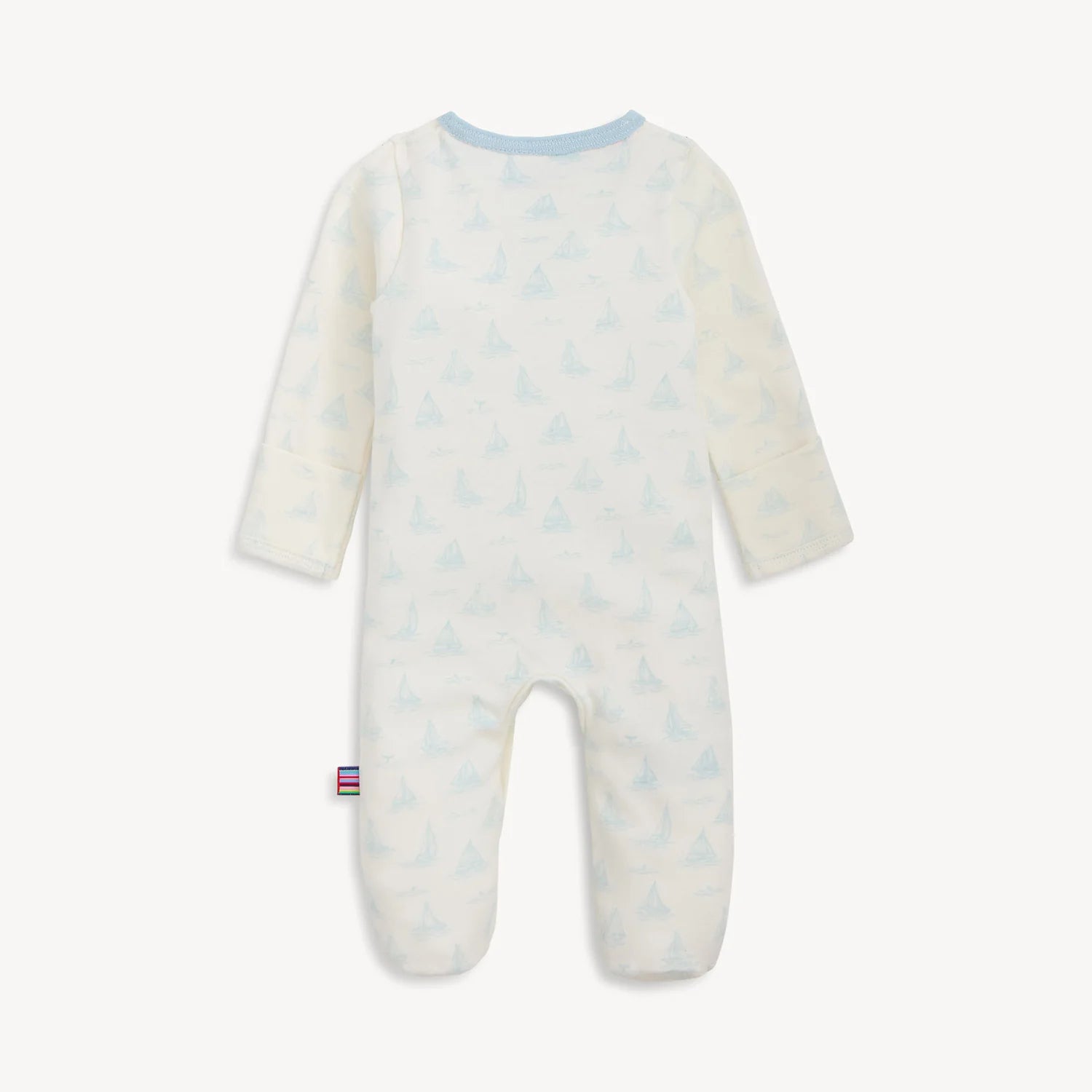 Tiny Tides Blue Organic Cotton Magnetic Me Footie