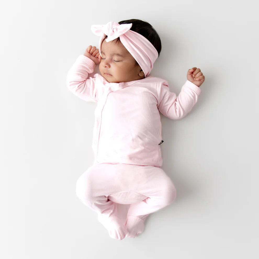 Pyjama à fermeture éclair rose poudré 