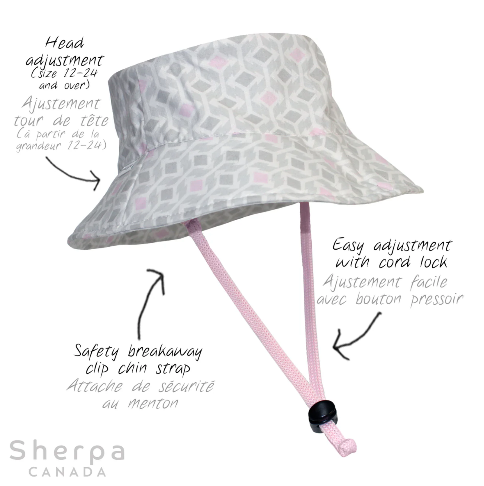 Pink Print Bucket Hat
