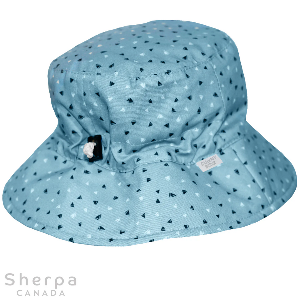 Chapeau bob à imprimé bleu