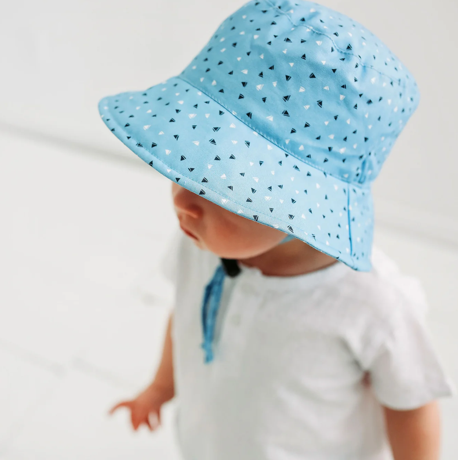 Chapeau bob à imprimé bleu