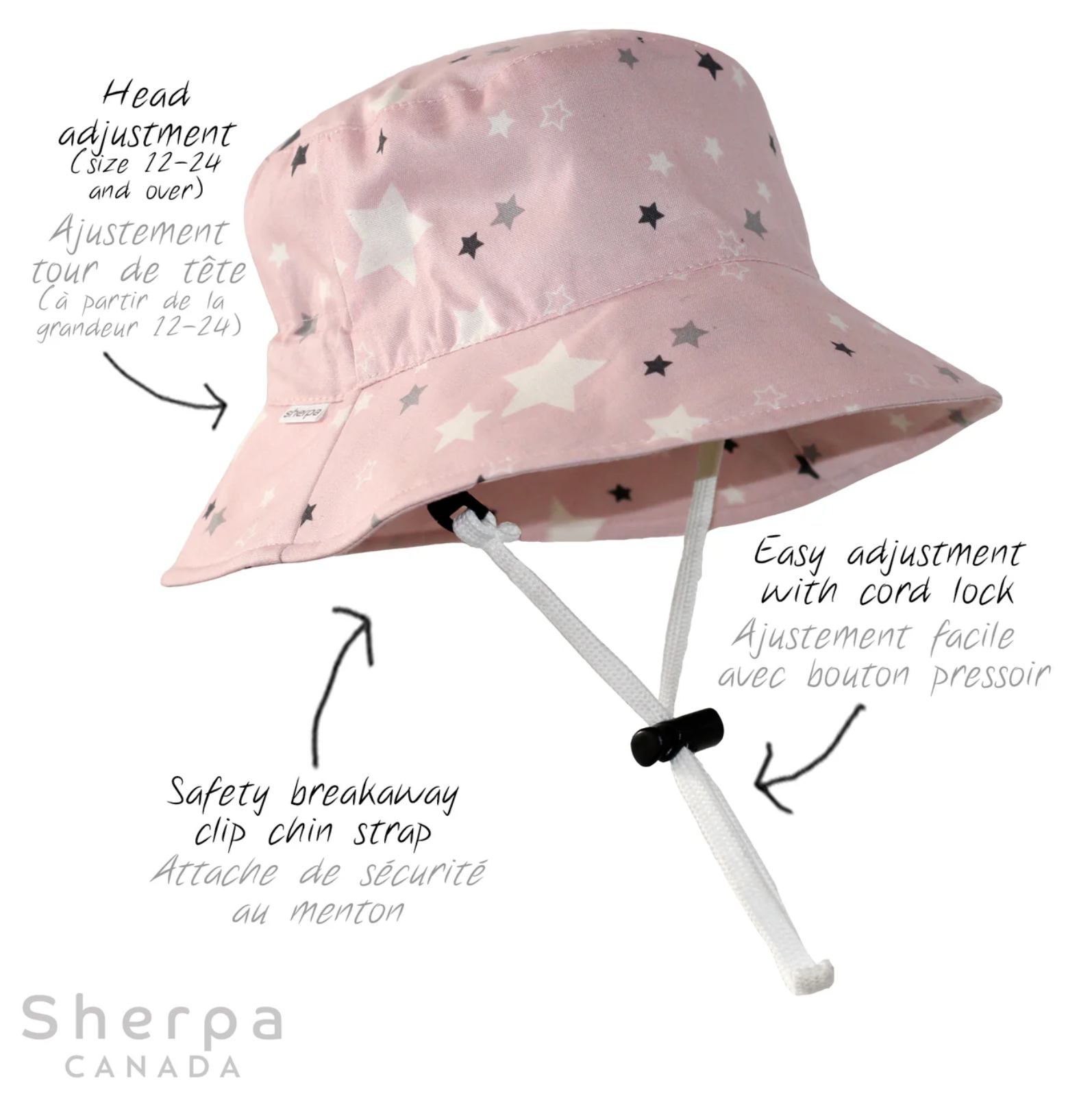 Pink stars Bucket Hat