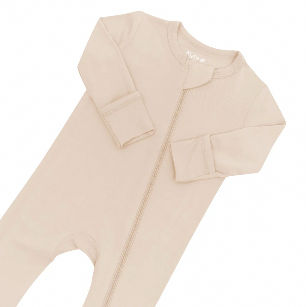 Bisque Zippered Footie Pajama