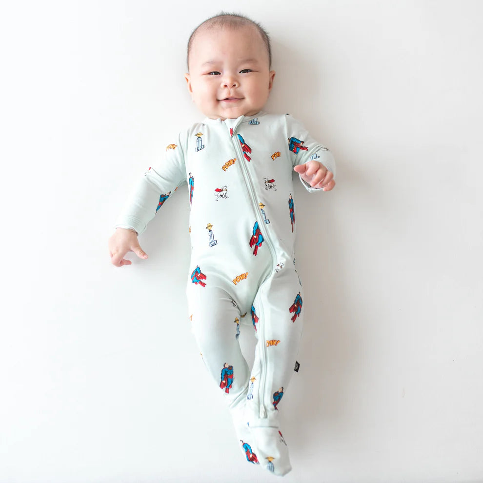 Superman Zippered Footie Pajama