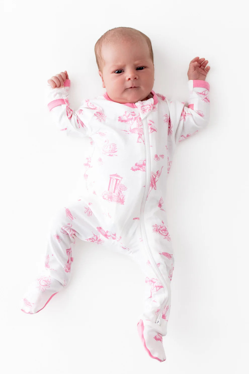 Kyte Baby Toile Ballet Zippered Footie Pajama