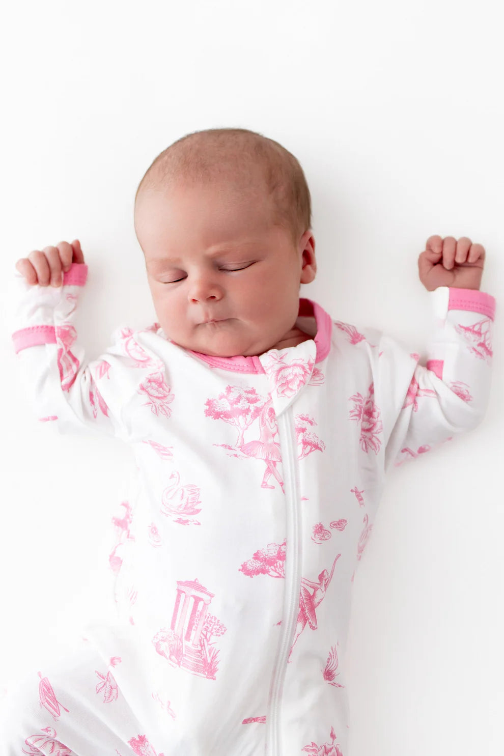 Kyte Baby Toile Ballet Zippered Footie Pajama