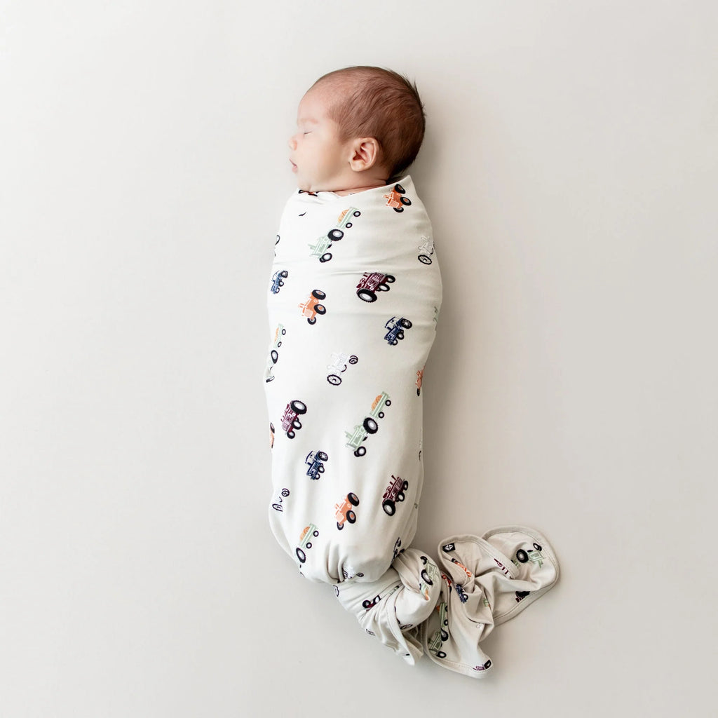 Tractor Swaddle Blanket
