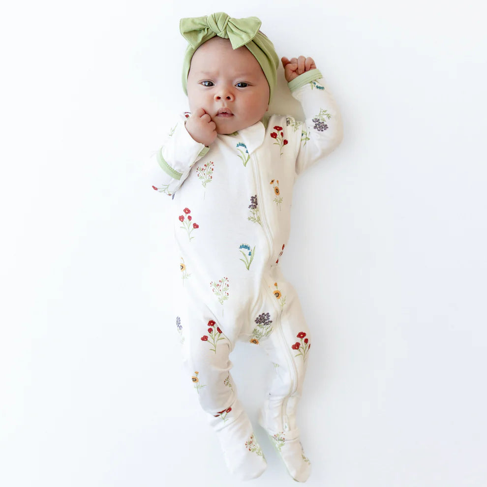 Wildflower Zippered Footie