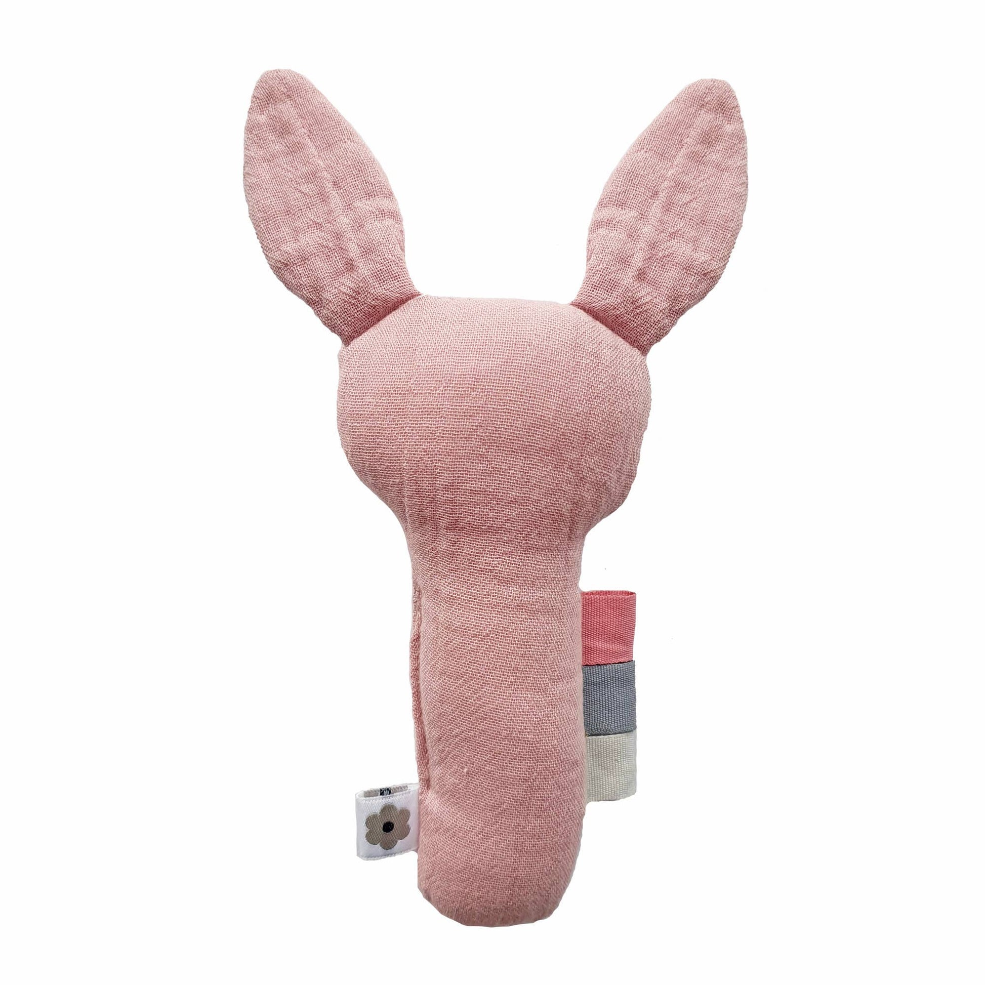 Organic Soft Rattle Rabbit Pale Mauve