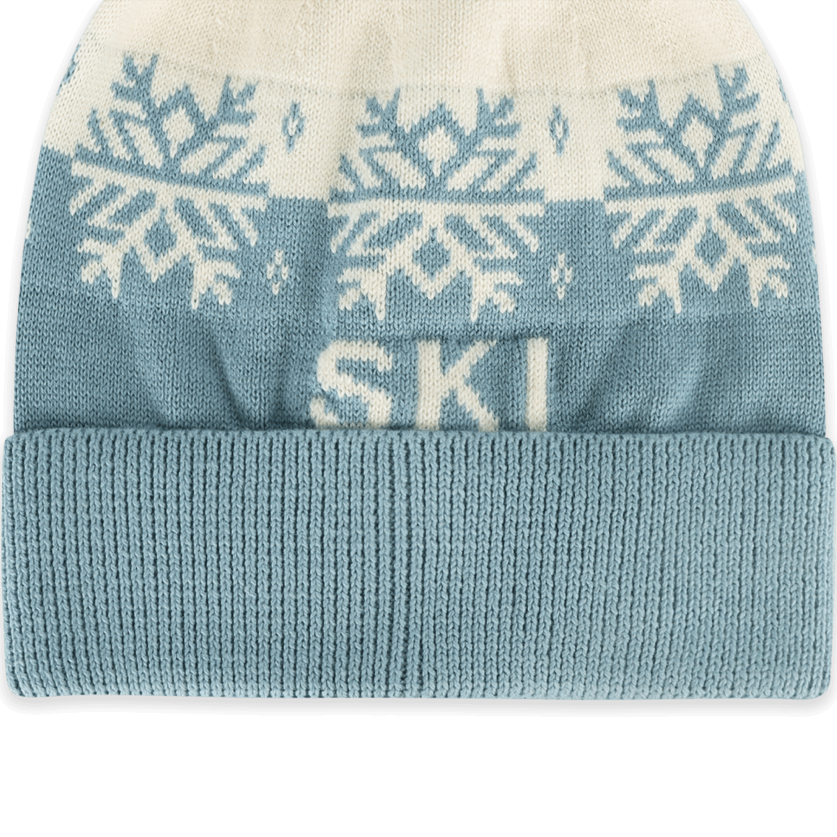 Ski Day Knit Baby Beanie Hat (Organic Cotton): Mineral Blue / One Size