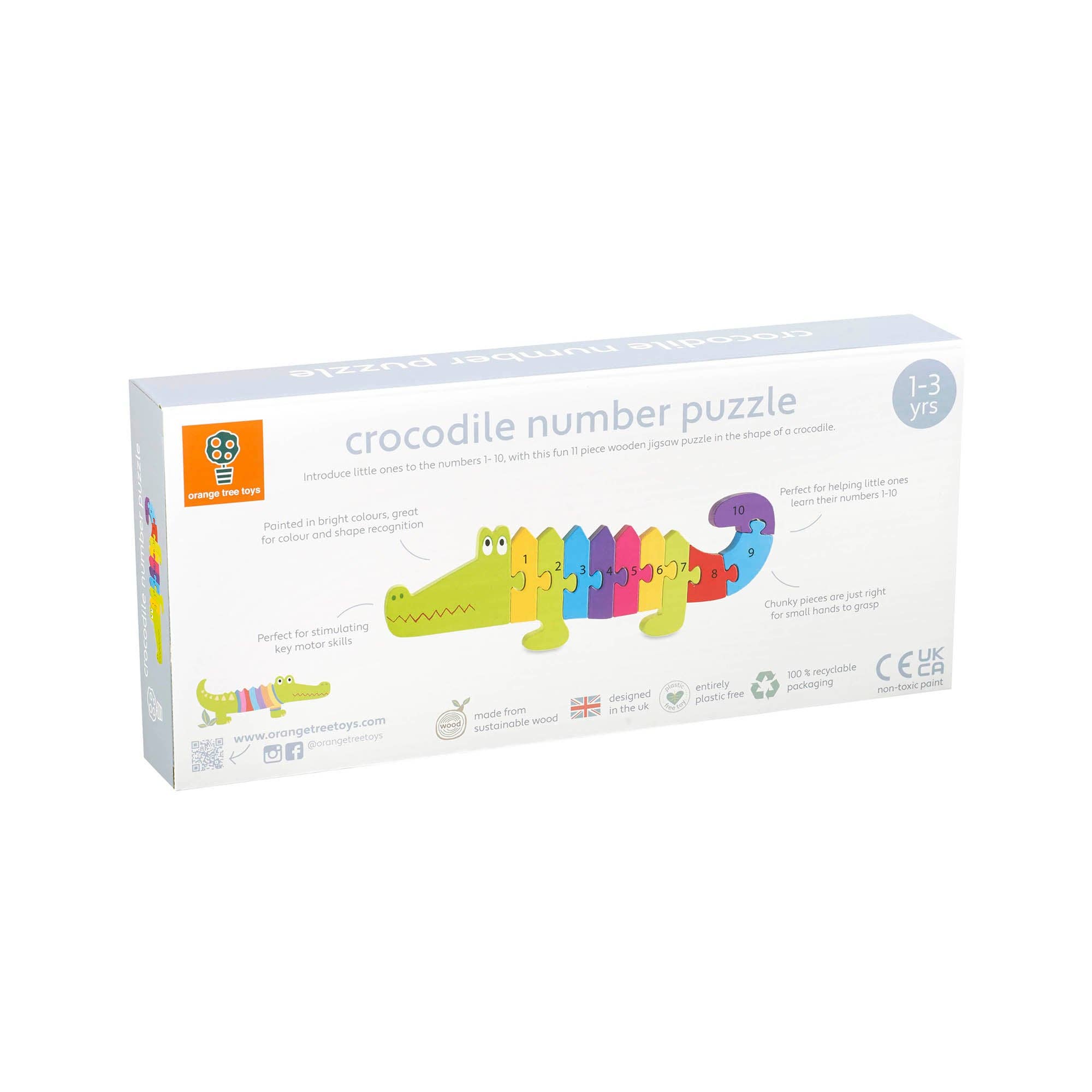 Crocodile Wooden Number Puzzle