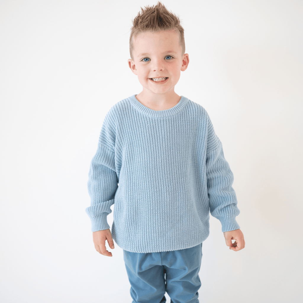Sutton Chunky Knit Oversized Sweater - Fog: