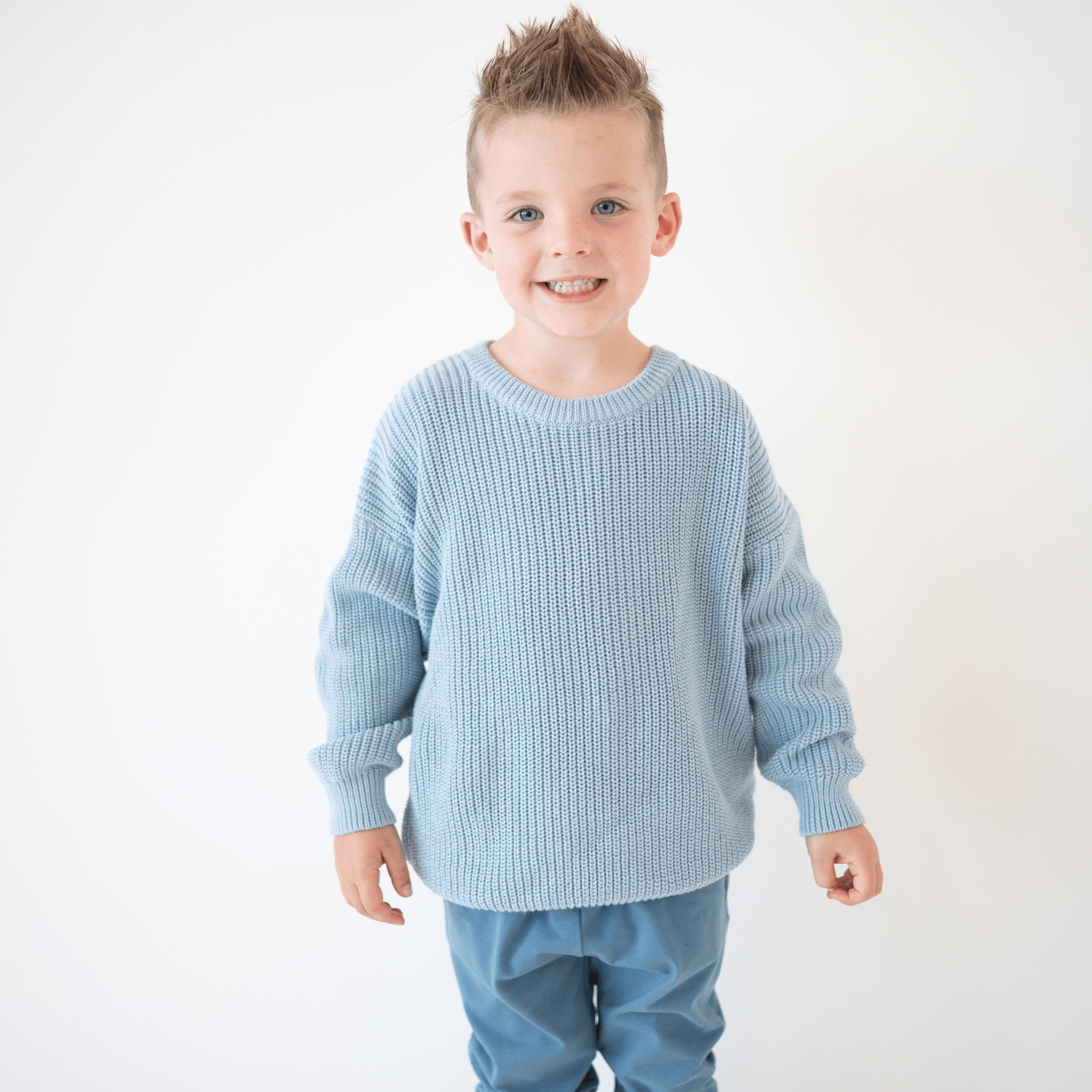 Sutton Chunky Knit Oversized Sweater - Fog: