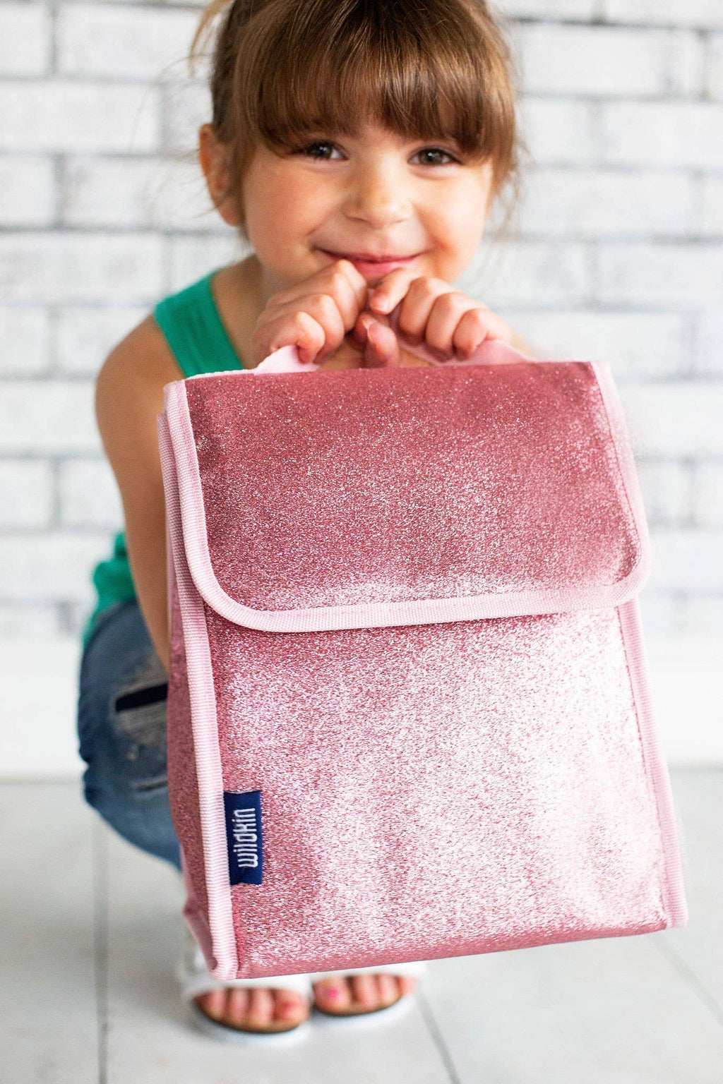 Pink Glitter Lunch Bag