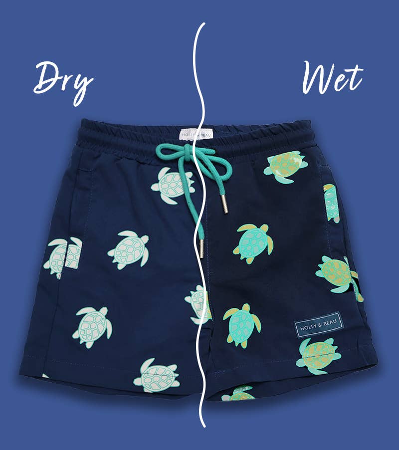 Turtle Color Changing Boys Swim Trunks