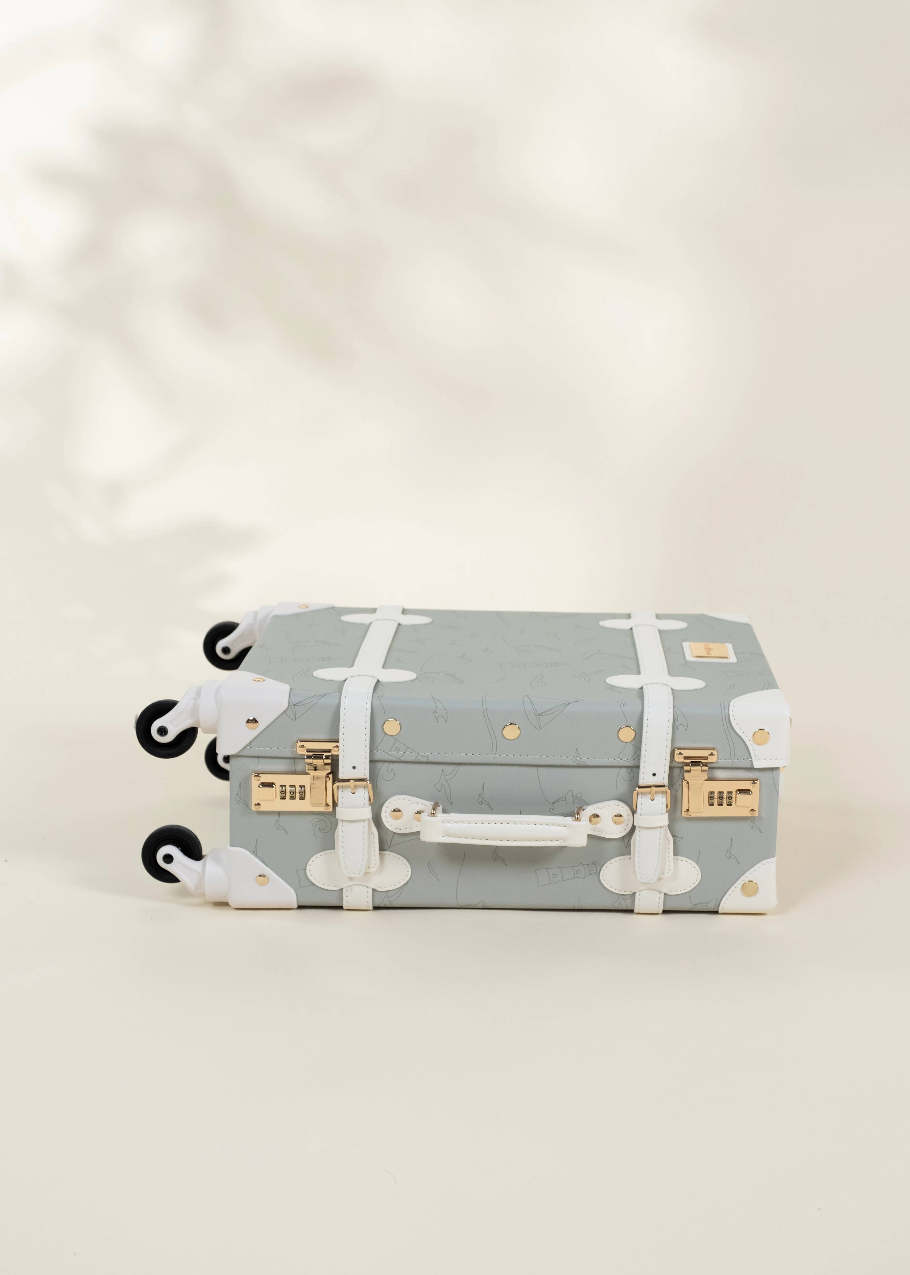 Vegan Leather Carry-On Suitcase - Ocean