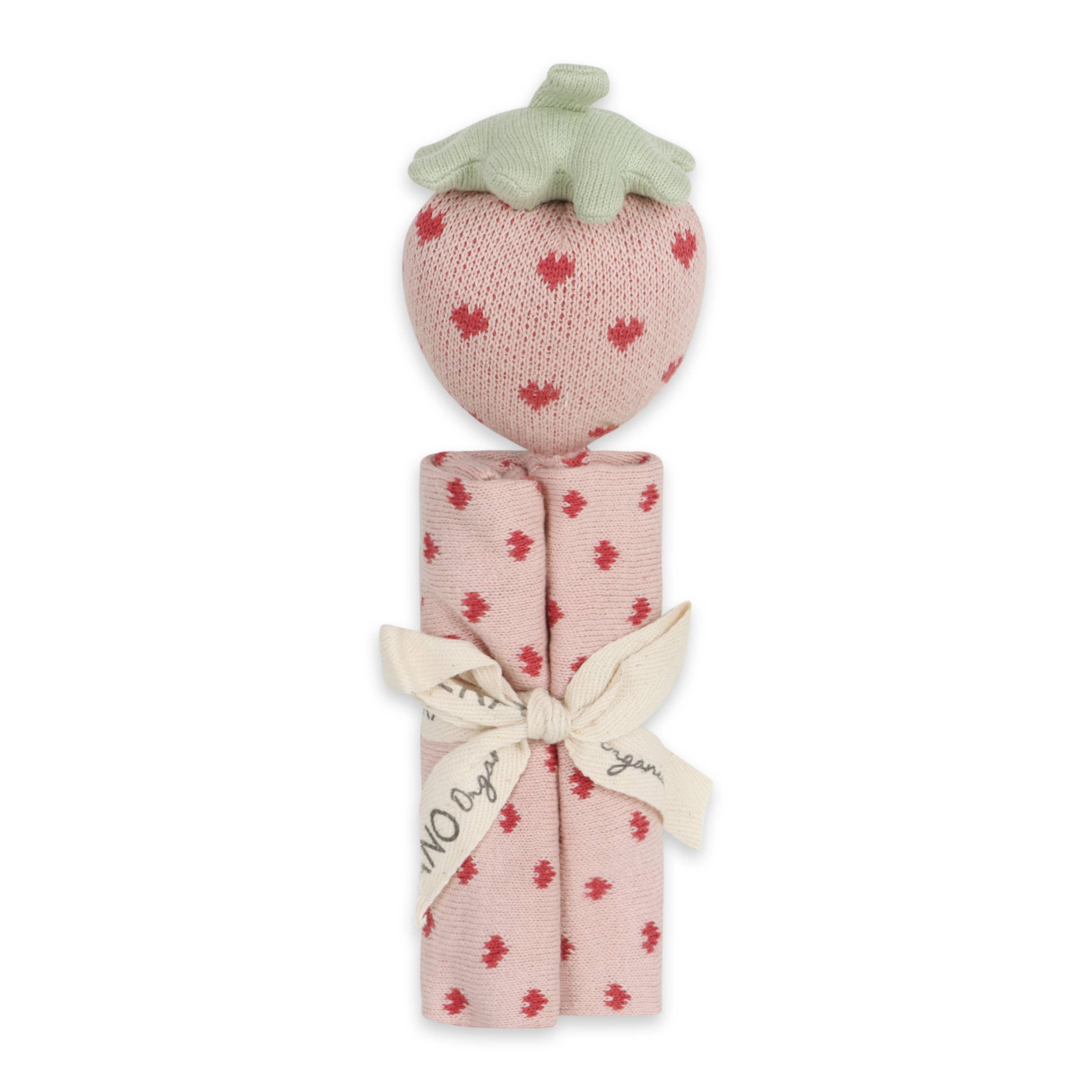 Strawberry - Organic Baby Lovey Security Blanket