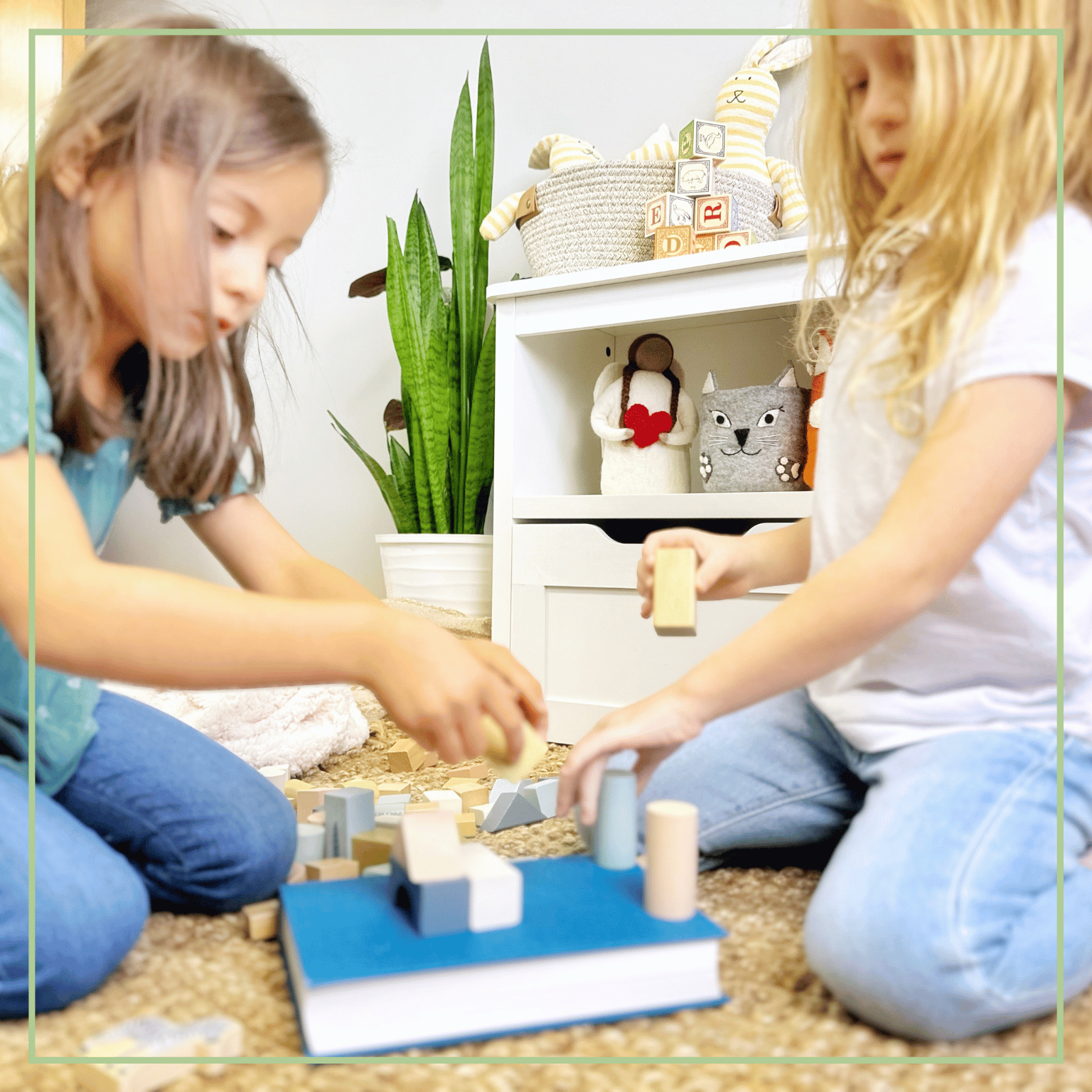 Wooden Building Blocks 70pc - Natural Wood Block Set Ages 2+