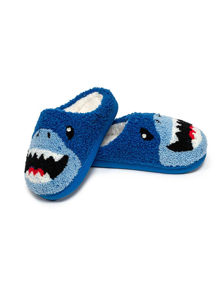 Indoor / Outdoor Slippers - Kids - Shark - Blue: BIG KIDS 1-3