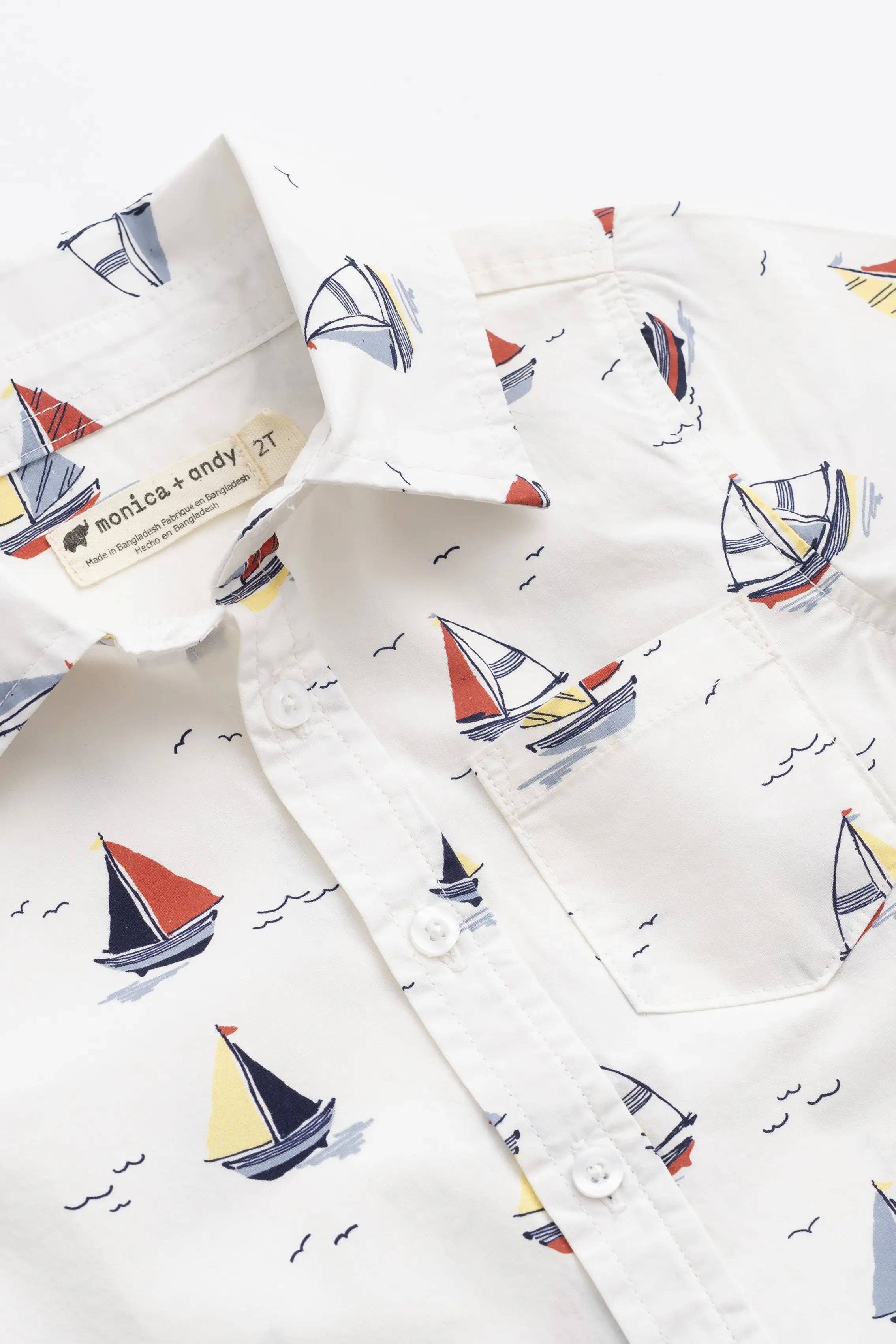 Kids Poplin Shirt + Short Set Little Skippers