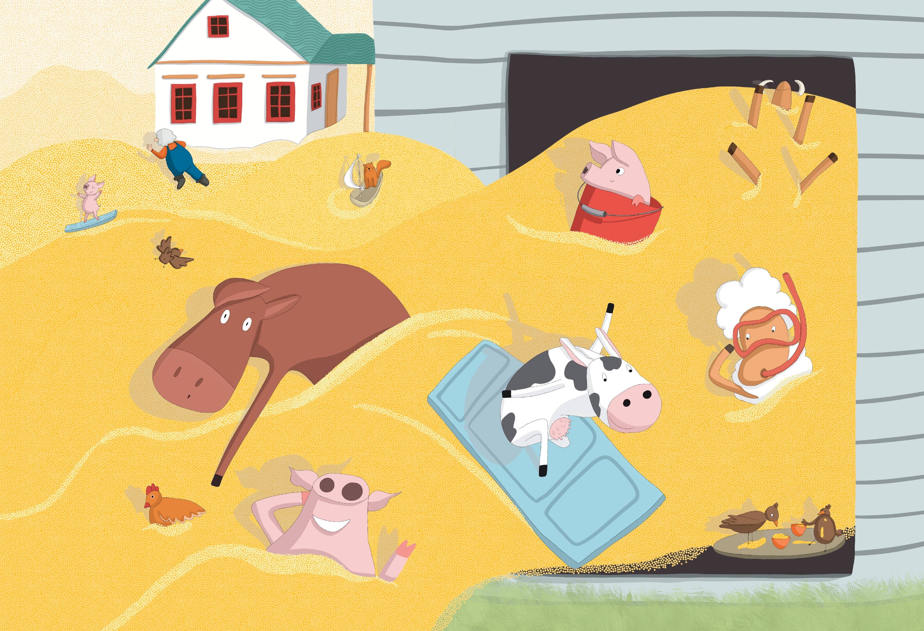 Don't Open The Barn Door! (board book with flaps)
