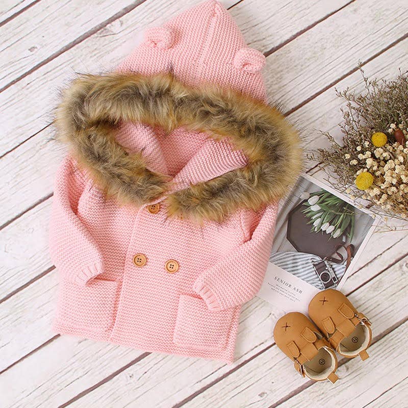 Isabella Ivy Knit Cardigan: Pink