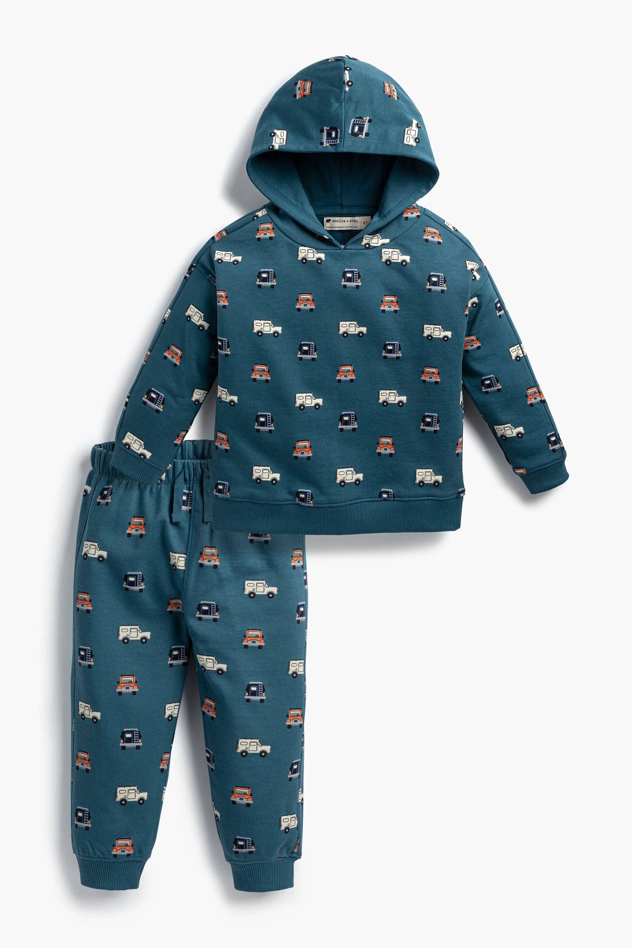 Kids Sporty Hoodie Sweatsuit Explorer Car