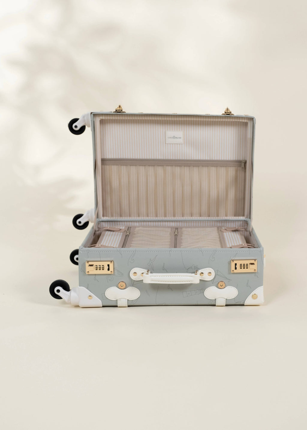 Vegan Leather Carry-On Suitcase - Ocean