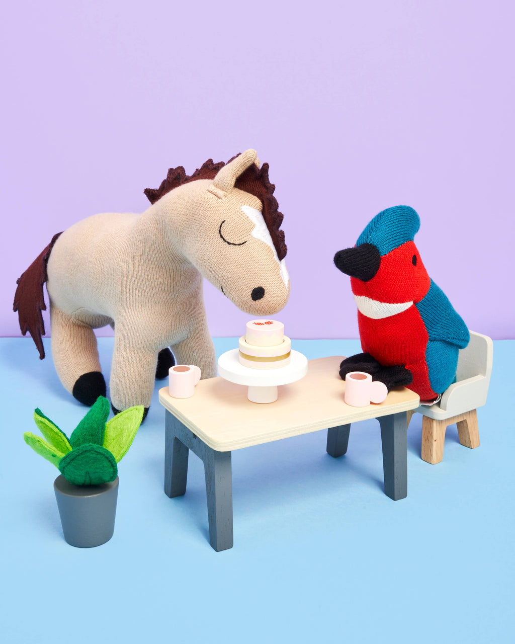 Horse Cuddly Toy, Knitted Organic Cotton