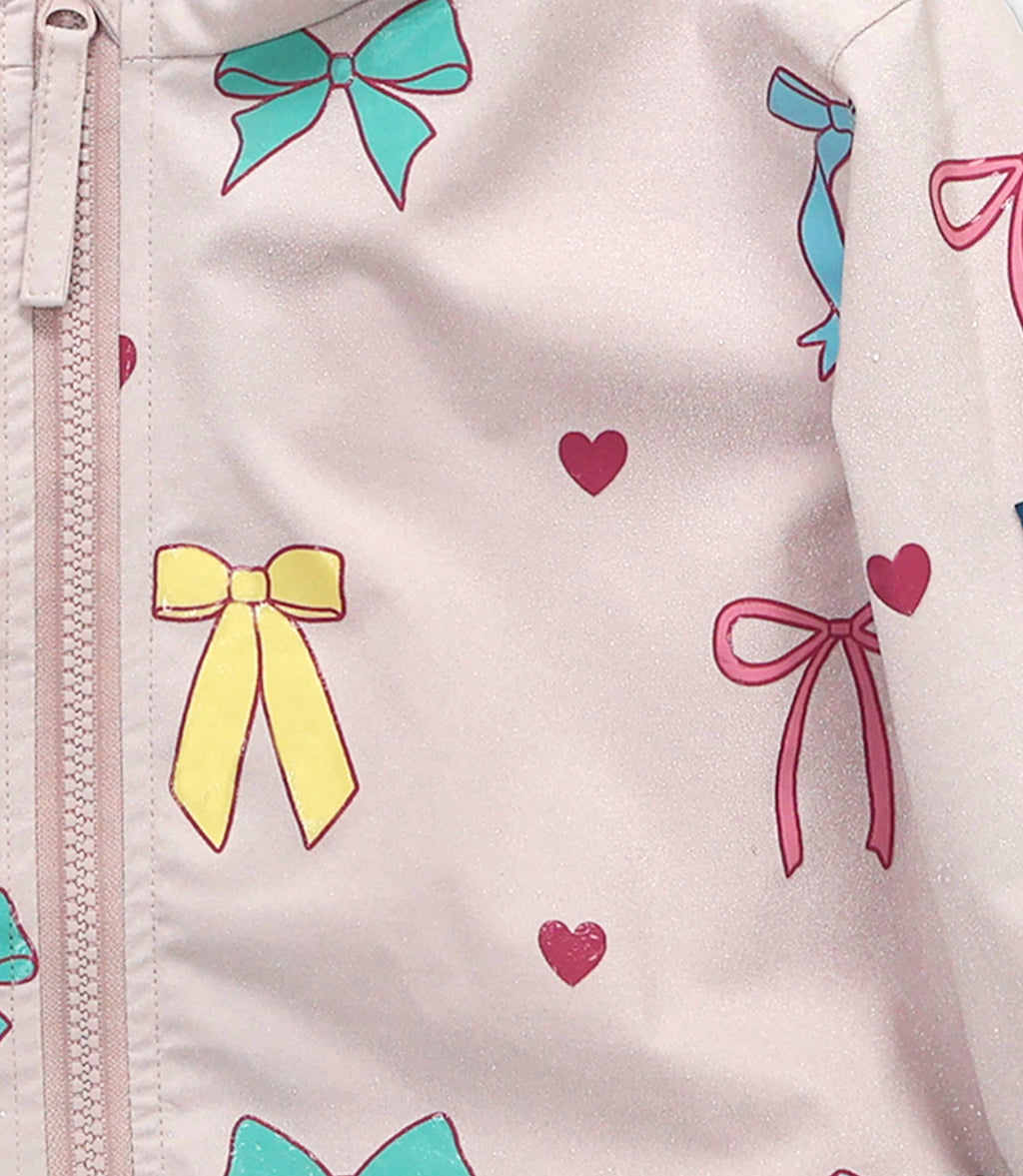 Hearts & Bows Color Changing Kids Raincoat