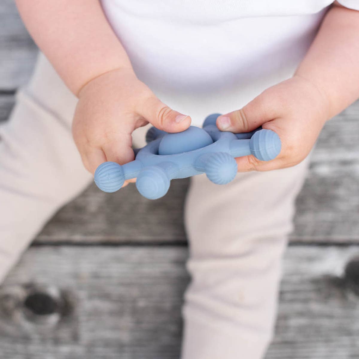 Baby Silicone Teether Toy Circus Dusty blue