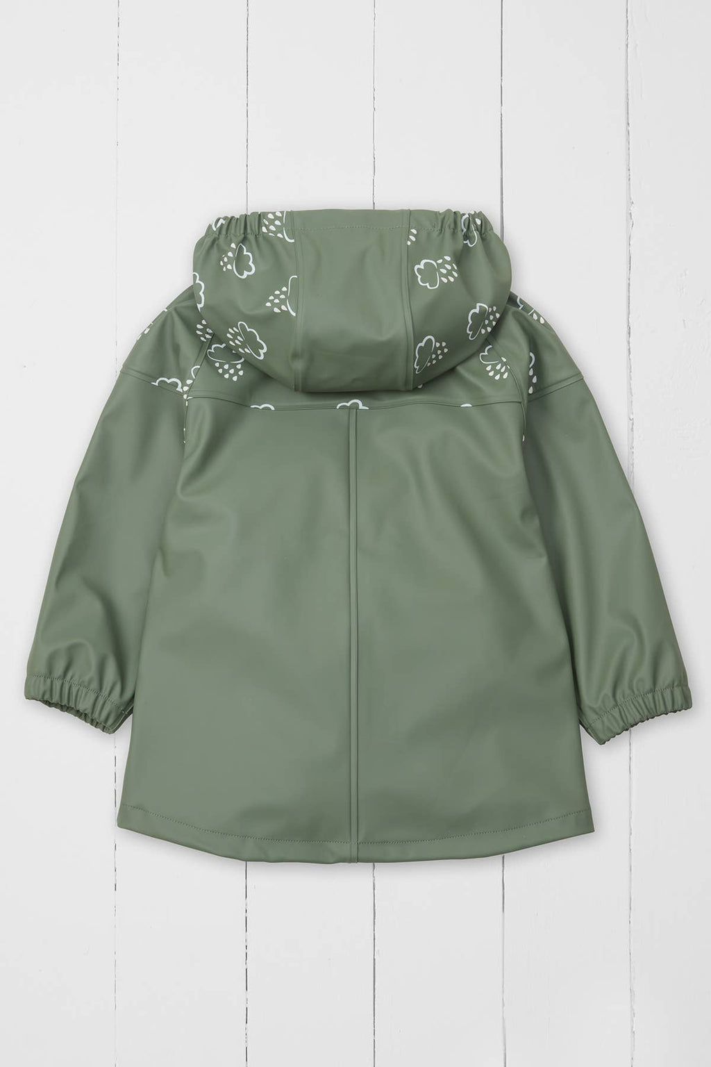 Colour Changing Kids Rain Jacket Army Green