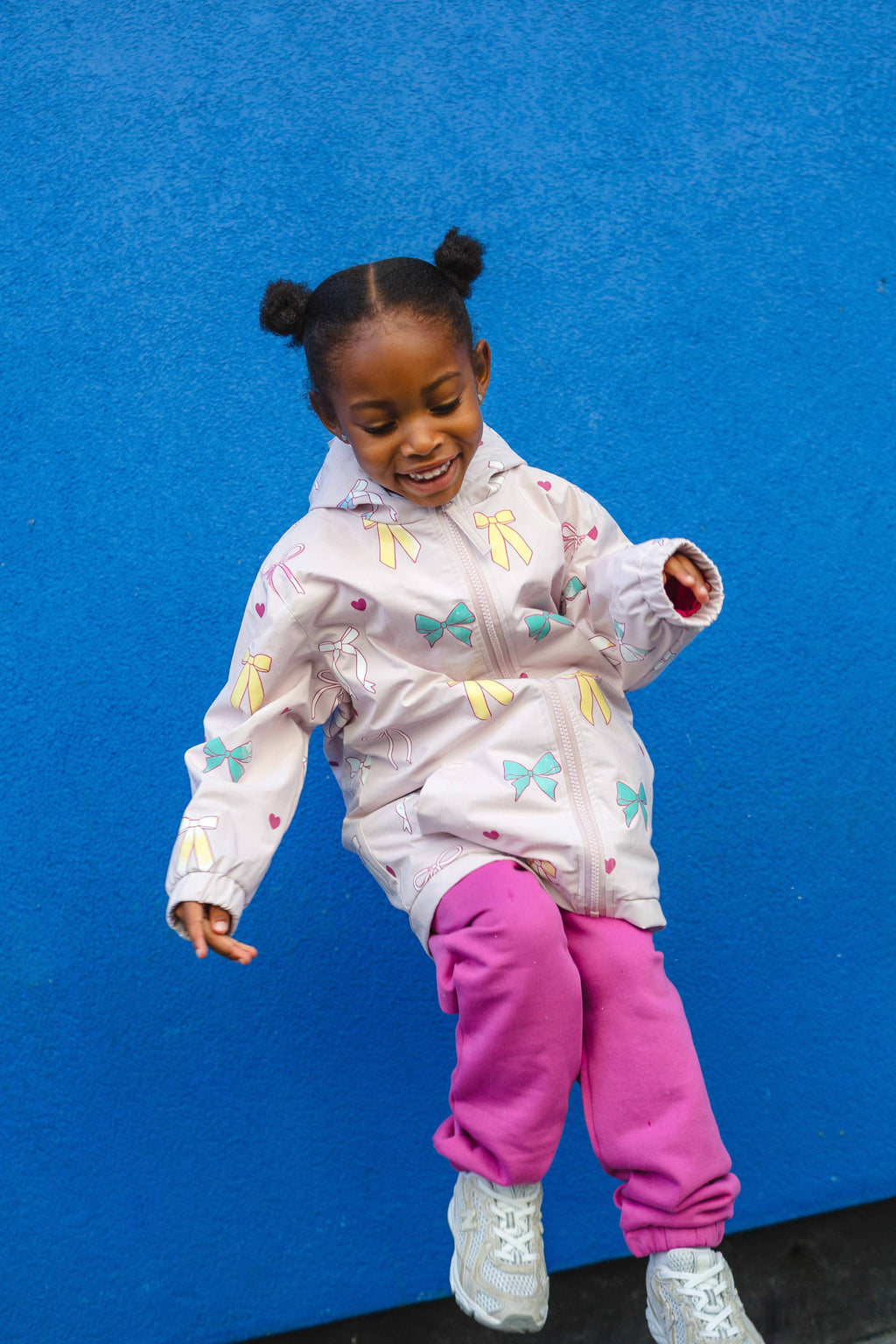 Hearts & Bows Color Changing Kids Raincoat
