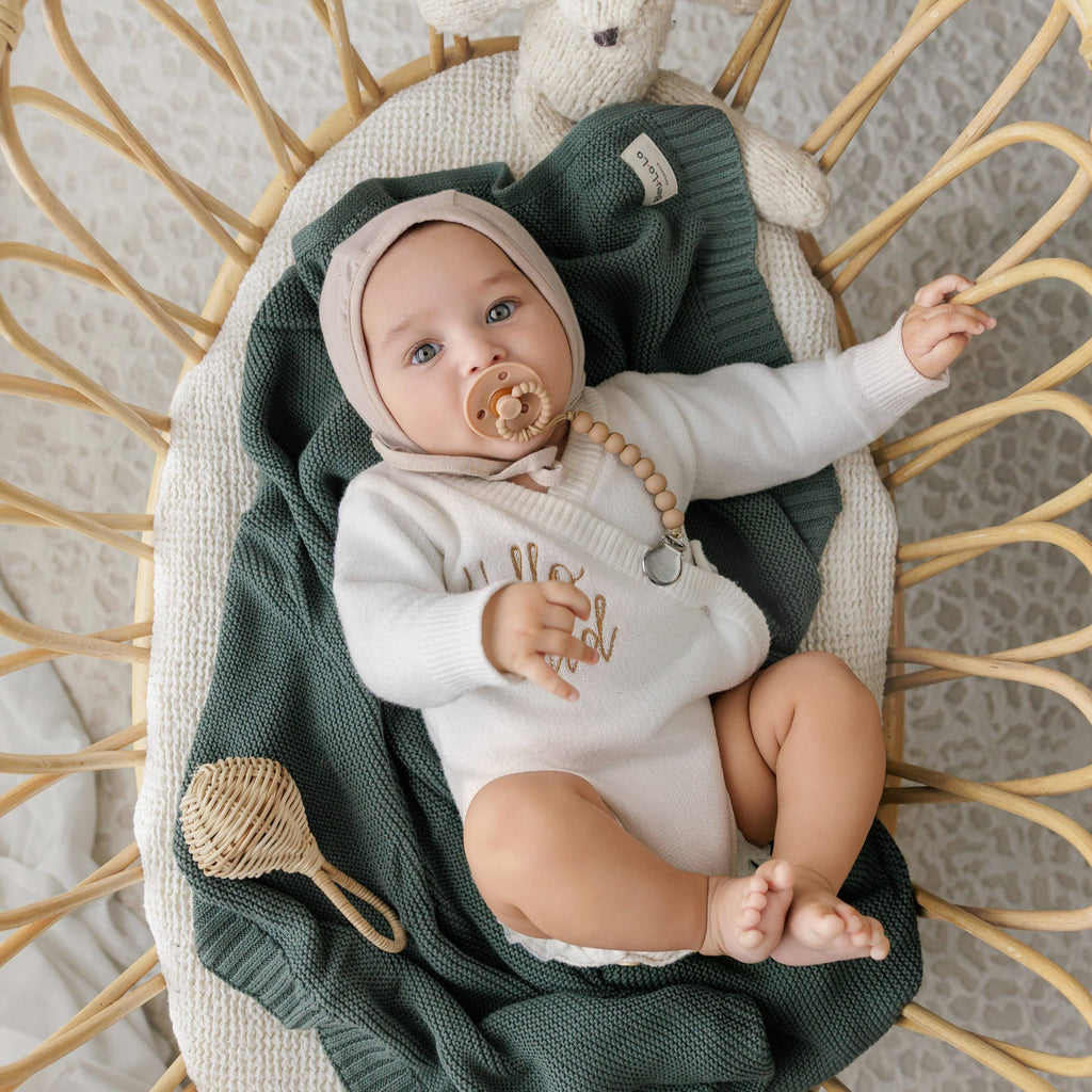 Luladream Pacifiers - Natural Rubber Nipple: Camel + Cream + Clips